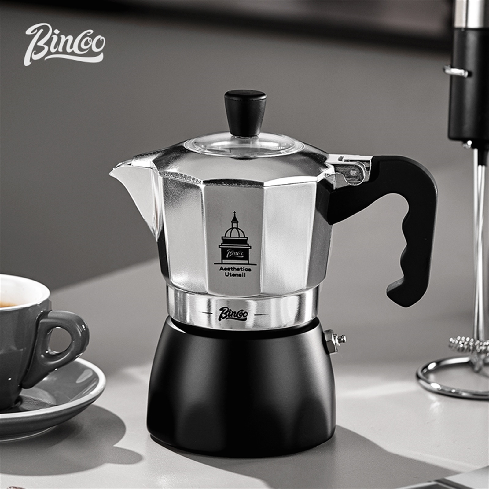 BINCOO Double Valve Moka Pot，E - Coffee Equipment For Sale recension och pris