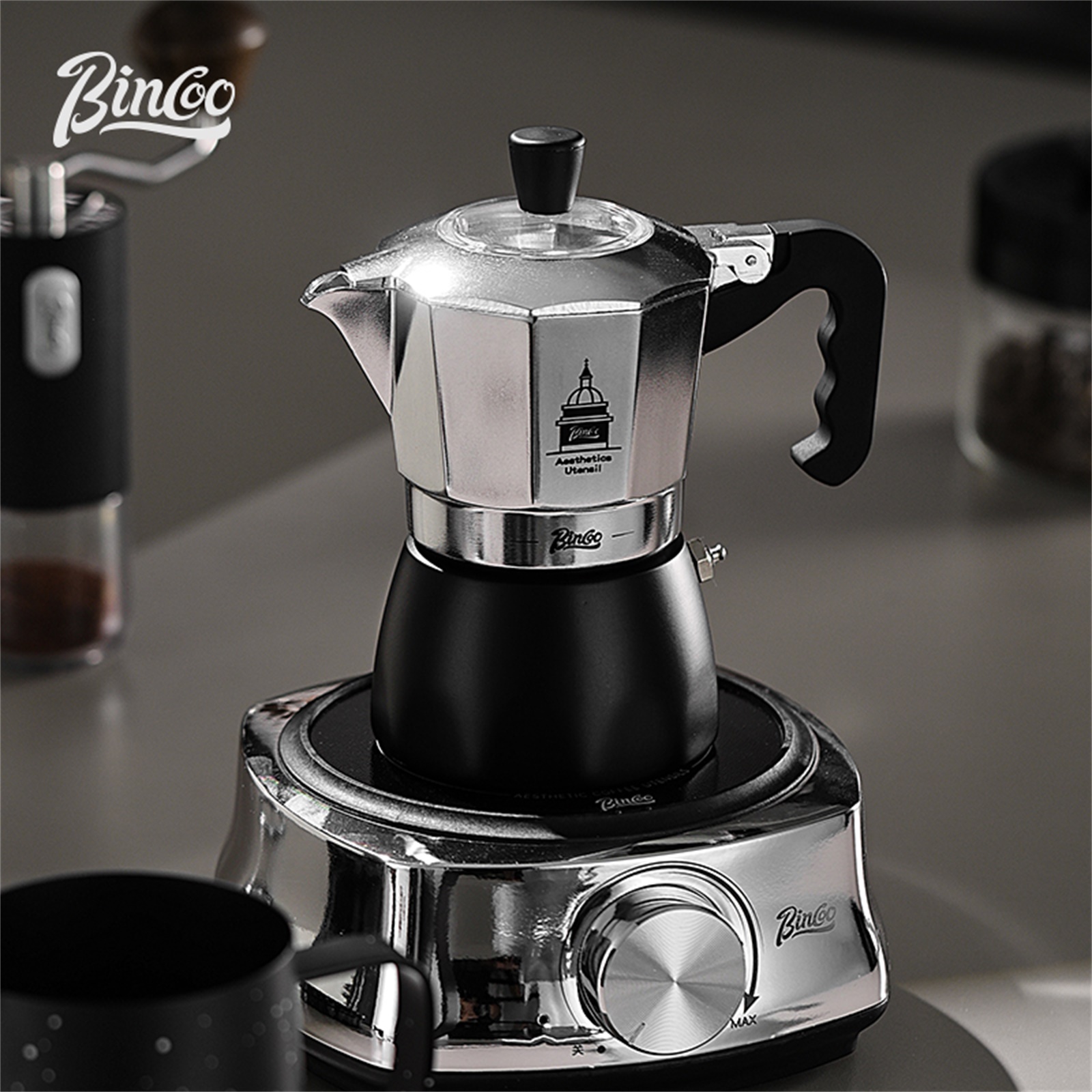 BINCOO Double Valve Moka Pot，E - Coffee Equipment For Sale recension och pris