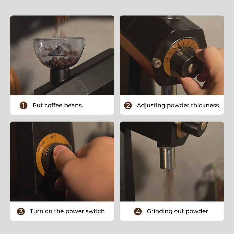 Flat Burr Professional Electri - Coffee Equipment Grinder recension och pris